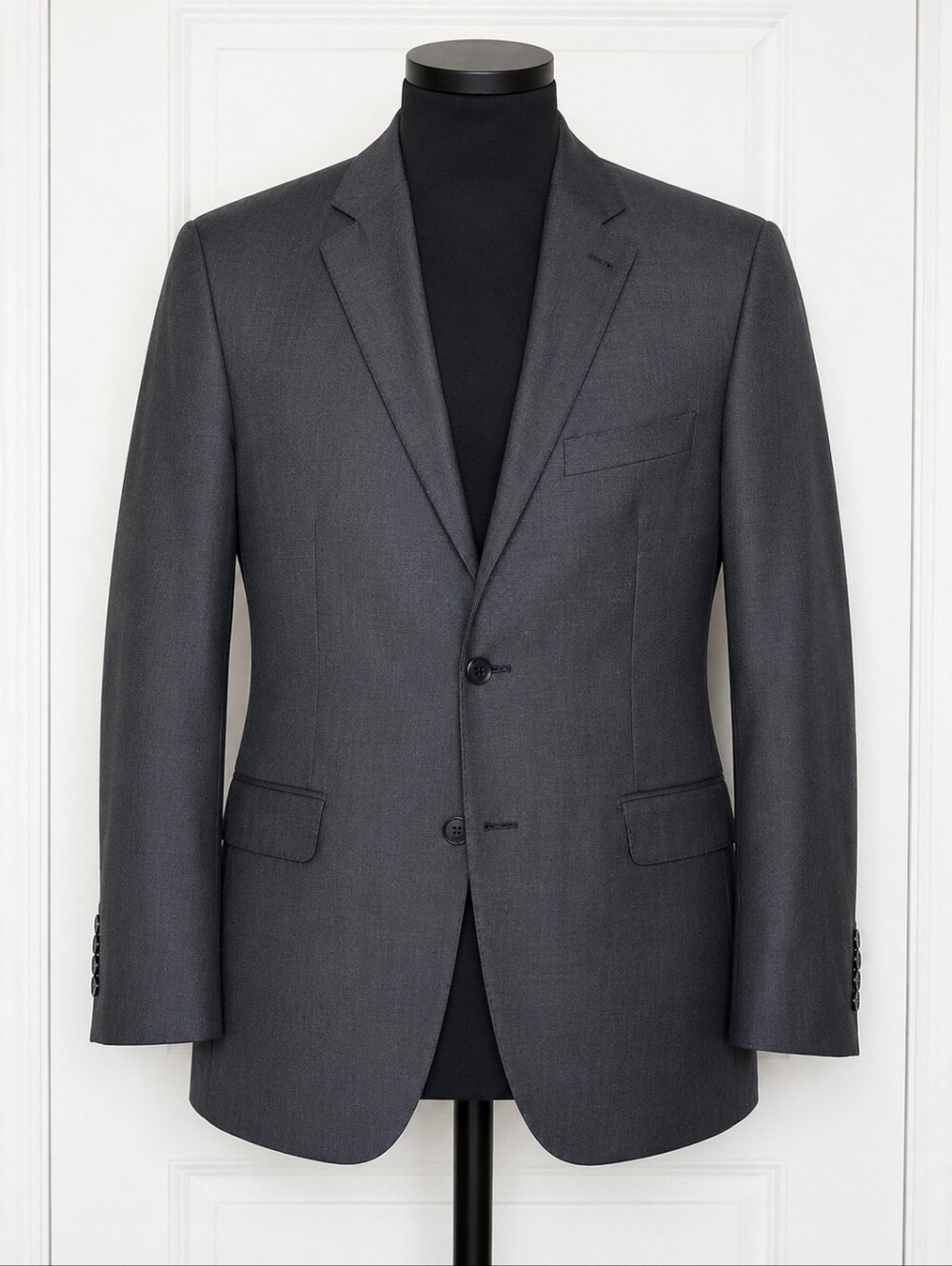 Guy Laroche Paris Super 100's Wool Blazer Sport Coat Charcoal Gray Men's